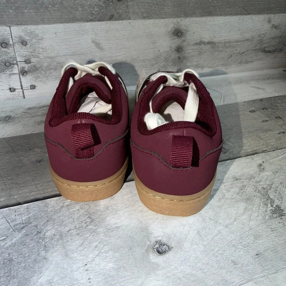 The Childrens Place Boys Burgundy Sneakers 3055040 Maroon White Gum Sole Size 13